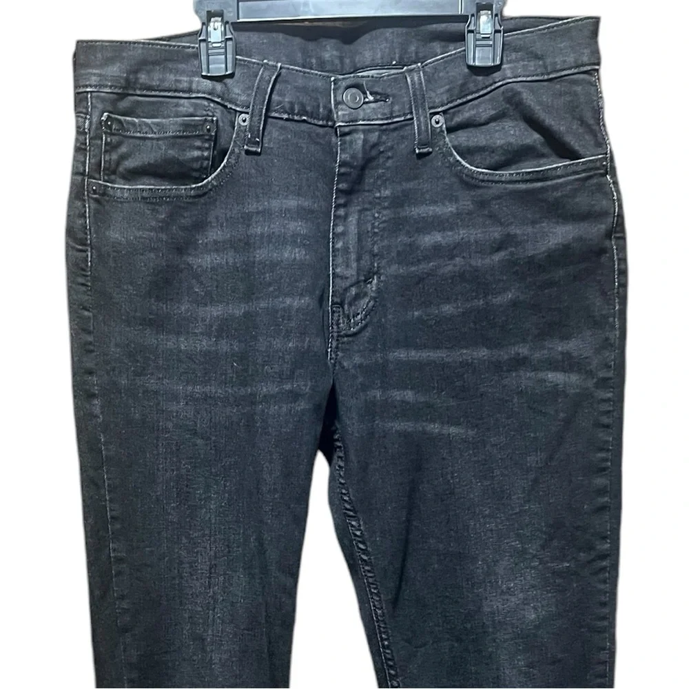 Levi's 511 Slim Fit Jeans Men Size 34 X 30 Dark Gray Black Wash Stretch‎